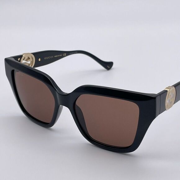 GUCCI Sunglasses GG1023S 005 With Chain Black/Brown Women NEW main image 6